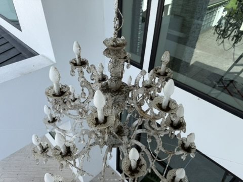 Candle Crystal, residential chandelier in a Florida home