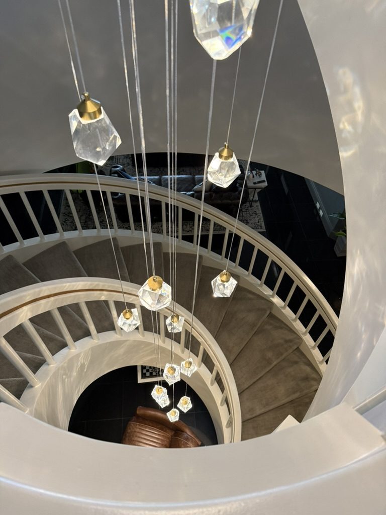 Cascade over the stairwell
