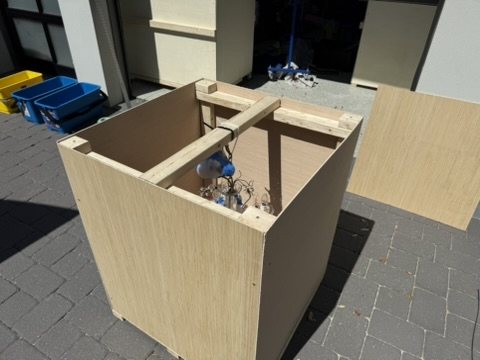 Building the crate around the fixture
