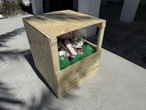 Open crate, secured