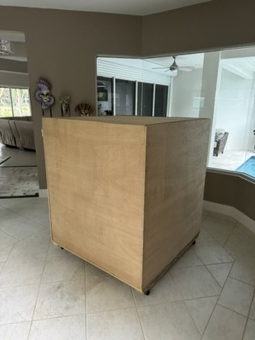 Custom crate on casters