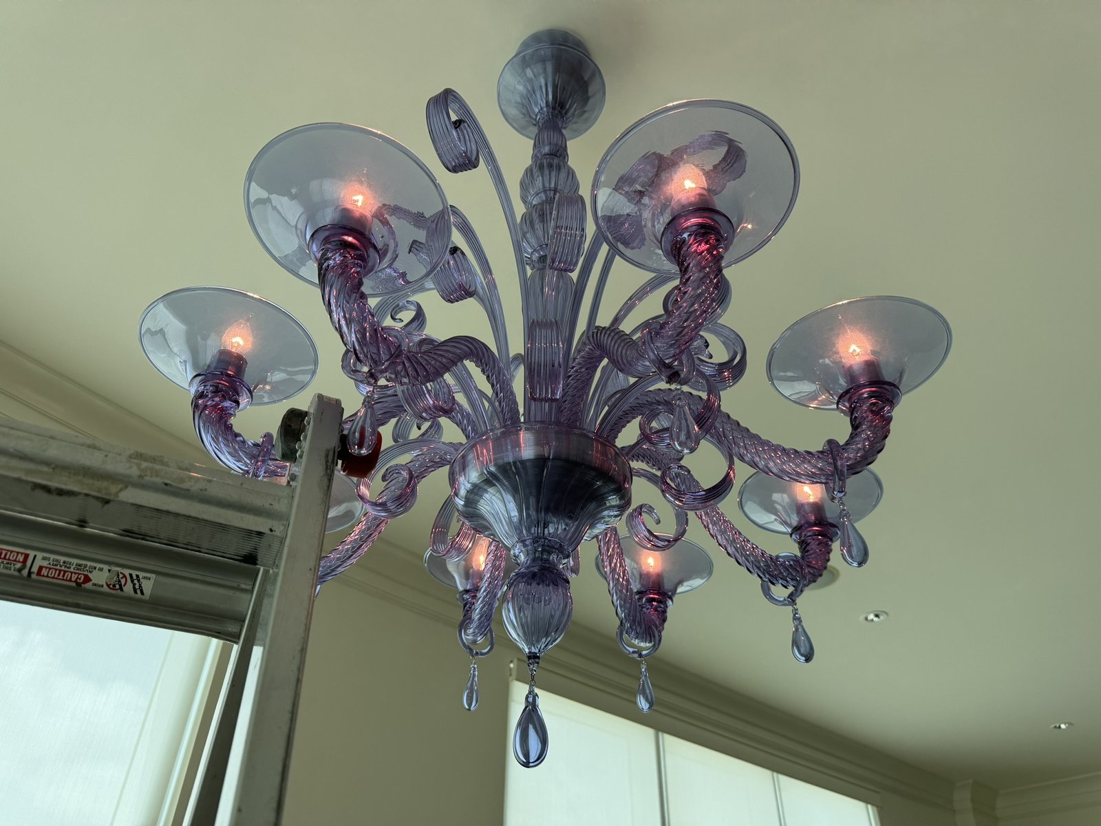 Lavender Murano chandelier