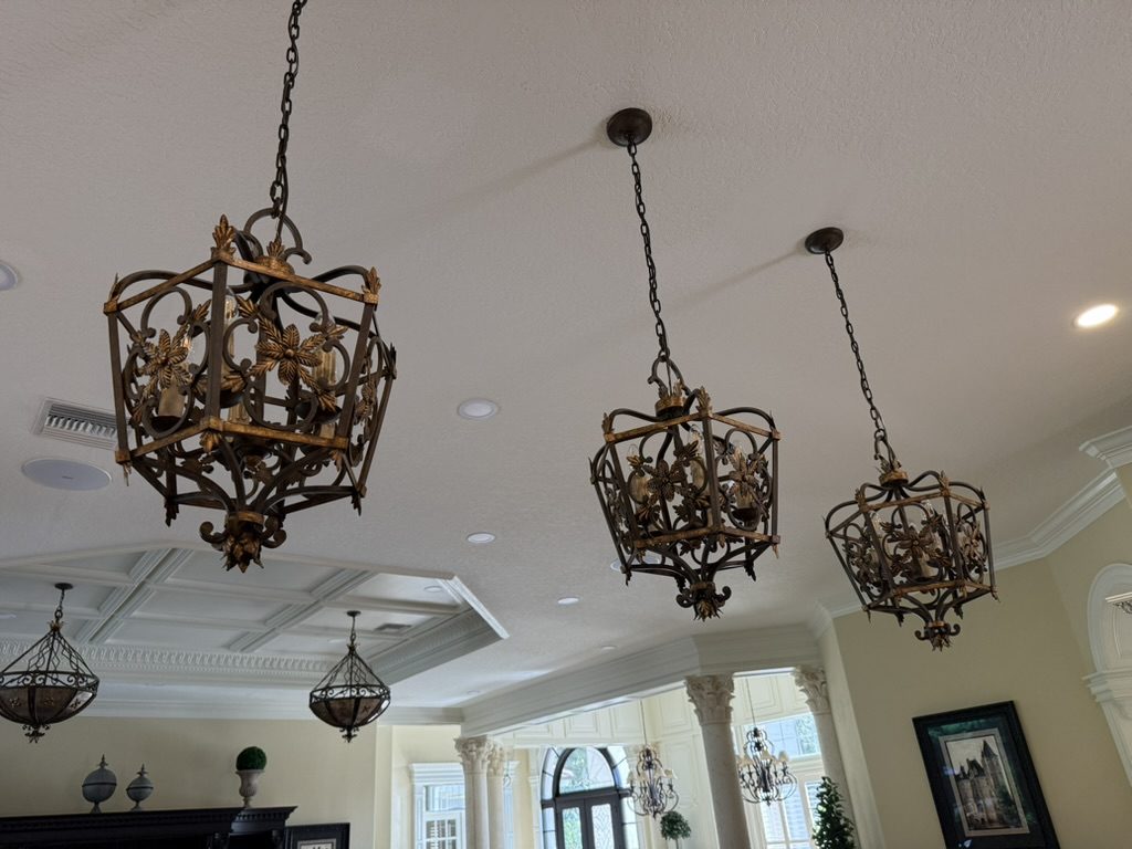 Wrought-iron lanterns